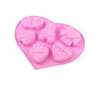 1. Moldes de silicona antiadherentes con 6 cavidades para hornear pasteles, helados, postres, herramienta de cocina, moldes para hornear el día de San Valentín