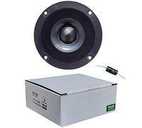 1 MONACOR DT-105 Tweeter de cúpula Negro 30 Watt rms 50 Watt MAX 10 cm 100 mm 4" impedancia 8 Ohm 2,5 cm Bobina Ultra Slim + Capacitor Regalo, 1 Pieza