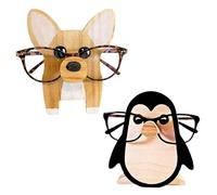 1 Montura De Gafas Corgi Y 1 Montura De Gafas De Pingüino, Monturas De Gafas De Animales Creativos, Monturas De Gafas De Dibujos Animados Lindos, Decoración De Escritorio