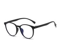 1 montura de gafas TR90, gafas antirreflectantes y con filtro de luz azul, monturas ligeras listas para recetar para uso diario, color negro.