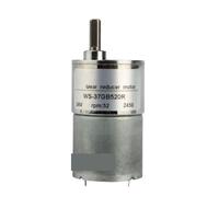 1 motor de desaceleración 37GB520R DC 12V 24V velocidad lenta par alto Micro motor de rotación delantera y trasera (soporte para motor X, 570 rpm, 24 V)