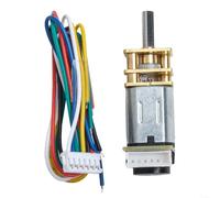 1 motor de engranaje de metal DC 6 V con codificador para GA12 para rueda dentada N20 de alto par de repuesto eficiente para robots pequeños (1500 RPM)