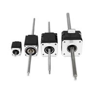 1 motor paso a paso mini Nema8/Nema11/Nema14/Nema17/Nema23 con husillo de avance no cautivo y eje pasante de 3,5/5/8/9,5/10 mm.(Pink)