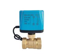 1" Motorized Ball Valve 2 Wire Female Thread 8 N·m Big Torque Brass DN25 Electric Ball Valve 12V 24V 110V 220V AC/DC(220VAC_NORMALLY OPEN)