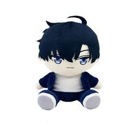 1 muñeco de peluche periférico de SoloLeveling, blanco y negro