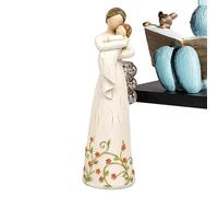1 * Mutter und Tochter Figur Harz Statue Heimdekoration | Mama umarmt Kind Figurinen - Für Zuhause, Schreibtisch, , Nachttisch, Wohnzimmer, Schlafzimmer, Geburtstag, Muttertag oder Thanksgiving