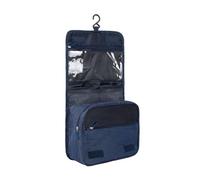 1 neceser azul marino, neceser de aseo para hombre, neceser de aseo para mujer, neceser de aseo para hombre, bolsa de aseo portátil pequeña, azul marino, 19*23cm, Estilo simple