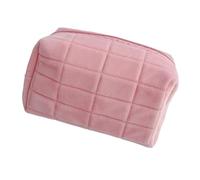1 Neceser Grande con Cremallera for Mujer, de Color sólido, Organizador artículos tocador Viaje, Bolso Mano, Regalo for niñas para Mujer(Pink)