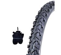 1 neumático + 1 Cámara de aire para MTB Bici Bicicleta Vial Bike City negro 26 x 1.95 (54 - 559)
