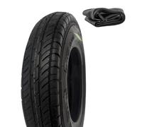 1 Neumático 4.00-10 + Cámara de aire Neumático reforzado TUBE TYPE 4 PR TT para Carro Remolque para Barco, Repuesto para Carro Agrícola