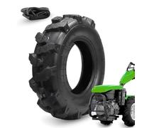 1 Neumático 4.00-10 TM + Cámara de Aire Neumático Ultra Reforzado 8PR Ruedas de Caucho para Uso Agrícola Cortacésped Segadora Motocultor Motor Cultivador