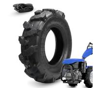 1 Neumático 4.00-8 TM + Cámara de Aire Neumático Reforzado 4PR Rueda de Caucho para Uso Agrícola Tractor Cultivador Cortacésped