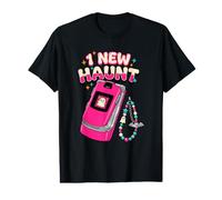 1 Nuevo Haunt Retro Phone 90s Entusiasta Fantasma Halloween Camiseta gráfica económica