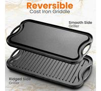 1 Nutrichef NCCIRG64 Placa Reversible En Hierro Fundido para Piso De Cocina Gas