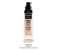 1 NYX Can'T Stop Won'T Full Coverage Foundation CM Recoger Su 1 Color " Joy's