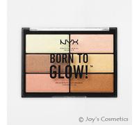 1 NYX Nacido A Glow Iluminador Paleta-Silky Tonos Btghp01 CM Joy's Cosméticos