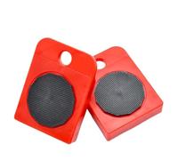 1 o 4 Piezas de Herramientas for Mover Muebles, Ruedas Cambio Transporte Pesado, Deslizador, Rodillo elevación, Color Rojo(1Pc)
