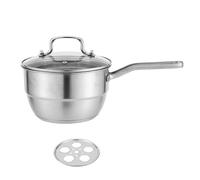 1. Ollas de vapor de acero inoxidable de doble capa con mango resistente al calor y tapa de vidrio para cocina multiusos, vaporizador multifuncional de doble capa