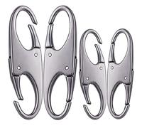 1 one enjoy Clip de cremallera antirrobo - Cierre de cremallera de mochila para mantener la cremallera cerrada, clip de desconexión rápida - Accesorio adicional para llavero 4 piezas (Gris)