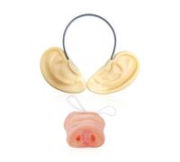 1 Orejeras con Orejas De Cerdo, 1 Nariz De Cerdo, Diadema con Orejas De Cerdo, Decoración De Orejas Y Nariz Artificiales, Decoración De Accesorios para Fiestas