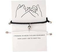 1 Paar Paar Armband Edelstahl Armbänder Seil Geflochtene Distanz Passende Pinky Versprechen Armband Freundschaft Freundin Schmuck