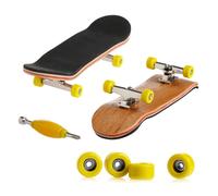 1 pacchetto Mini Maple Professional Maple Legno di fingerboard giocattolo da skateboard per bambini (giallo)