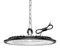 1 Pack 300W UFO LED Lámpara de Alta Bahía, 45000LM Focos Led Interior Techo, 6000K Blanco Frío Iluminación de Almacén, IP65 Impermeable Lampara Industrial Para Patio, Garaje, Fábrica, Taller