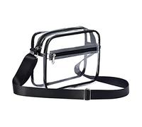 1 Pack Clear Crossbody Bag Stadium Approved, Women Waist Packs Women Clear Transparent Belt Bag Zipper Small Phone Chest Bags for Concert Stadium Travel Festival Sports Events