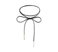 1 Pack Delicate and Elegant Velvet Female Necklace Adjustable Classic Black Metal Necklace