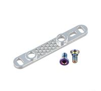 1 Pack Road Bike Flat Mount Front Disc Brake Adapter For Sram Campy Caliper 7075 Aleación de aluminio Soporte 140Mm 160Mm para Ciclismo Rotor (Plata)