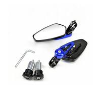 1 Pair 7/8" 22mm Motorcycle Rearview Mirrors Universal Scooter Bar End Handlebar Mirror Rear View Accessories,Espejo Moto Lateral(Blau)