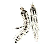 1 Pair Dangle Electrostatic Velvet Remover Transparent Mask Ear Jewelry Tassel Rhinestones Temperament Earrings en