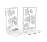 1 Pair Decorative Metal Book End para Estantes Bookend Bookend Stopper para La Biblioteca De Oficina De La Escuela 9x12x17cm Bookends Hoja