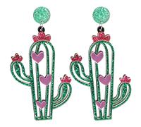 1 Pair Drop Desert Statement Dangle Handmade Jewelry Cactus Plant Flower Earrings Miss Personality Acrylic