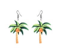 1 Pair Fruit Drop Creative Dangle Hawaii Earrings for Women Girls Acrylic Party Decoration (Hami Melon)
