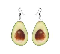 1 Pair Fruit Drop Creative Dangle Hawaii Earrings for Women Girls Acrylic Party Decoration (Hami Melon)