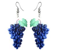 1 Pair Fruit Drop Creative Dangle Hawaii Earrings for Women Girls Acrylic Party Decoration (Hami Melon)