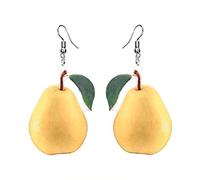 1 Pair Fruit Drop Creative Dangle Hawaii Earrings for Women Girls Acrylic Party Decoration (Hami Melon)