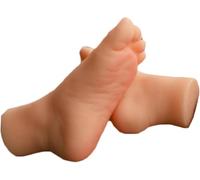 1 Pair Girl Feet Mannequins Silicone Female Foot Model for Jewelry Sandal Shoe Sock Display Art Sketch