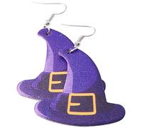 1 Pair Halloween Leather Pumpkin Dangle Horror Skull Head Earrings for Girls