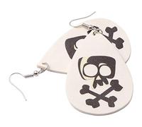 1 Pair Halloween Leather Pumpkin Dangle Horror Skull Head Earrings for Girls