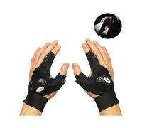 1 Pair Led Flashlight Gloves Finger Protection Night Gloves Hands Free Light Tool for Fishing Hiking