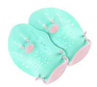 1 Pair Macaron Colored Swimming Assist Ergonomic Design Reduced Fatigue Long Distances Outdoor Swim Hand Paddles Lap Swimming Gear