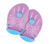 1 Pair Macaron Colored Swimming Assist Ergonomic Design Reduced Fatigue Long Distances Outdoor Swim Hand Paddles Lap Swimming Gear