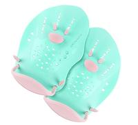1 Pair Macaron Colored Swimming Assist Ergonomic Design Reduced Fatigue Long Distances Outdoor Swim Hand Paddles Lap Swimming Gear