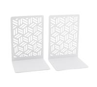 1 Pair Metal Book Holders Hollow Bookends for Office Home Simple Decorative Stands Metal Simple Decorative Stands Hollow