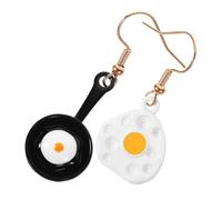 1 Pair of Unique Asymmetrical Poached Egg Stud Earrings Lightweight and Fashionable for Women