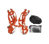 1 Pair /set 18 Tooth Outdoor Ice Climbing Shoe Gripper with Waterproof Portable BagOrange M (36-40)