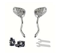 1 Pair Skull Hand Claw Bicycle Rearview Mirror Equipped with Mirror Holder and Installation Tools Universal Motorcycle Mirrors,Espejo Moto Lateral(Silver)