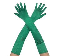 1 Pair Sofisticados Rhinestones Guantes De Vestuario Guantes De Vestuario Fiesta para Bodas Bolas Y Evento Especial Bridal Sin Dedo